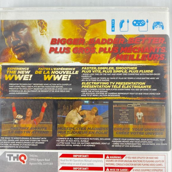 WWE 12 Nintendo Wii Video Game 2011 Case Booklet Disc Rated Teen - Picture 3 of 8